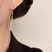 French Style Fashion Light Luxury Micro Inlaid Zircon Triangle Long Tassel Ear Hook Personality Exquisite Versatile_ipsvogv.com