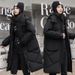 Women's Clothing thickened bread jacket down cotton padded jacket women's loose winter coat mid length over the knee cotton jacket_ipsvogv.com