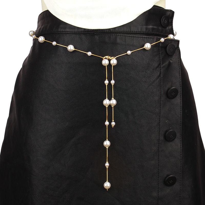Jewelry Instagram Sexy Pure Desire Style Pearl Waist Women's Fashion Simple Metal Body Chain_ipsvogv.com
