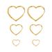Retro love earrings personality simple fashion heart shaped earrings female earrings copper plated real gold retro ear coils_ipsvogv.com