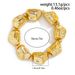 Exaggerated Ins Metal Texture Wide Face Female Personality Irregular Geometry CCB Beaded Bracelet_ipsvogv.com