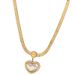 Korean version personalized three-dimensional love necklace for women's light luxury golden snake bone chain, titanium_ipsvogv.com