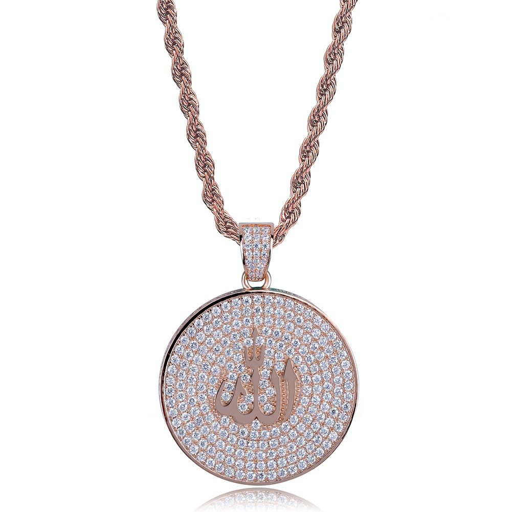 Men's Jewelry Zodiac Pendant Necklace With Cubic Zirconia Stones, Vintage Twist Chain, Elegant And Stylish Design Pendant Retro Twist Chain Necklace_ipsvogv.com