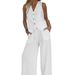 Women's Clothing new fashion vest trousers collage stitching cotton and linen casual suit_ipsvogv.com