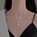 Pearl Women's Light Luxury Niche Design Tassel Pull-out Collarbone Chain Cold And Fragrant Temperament Necklace_ipsvogv.com