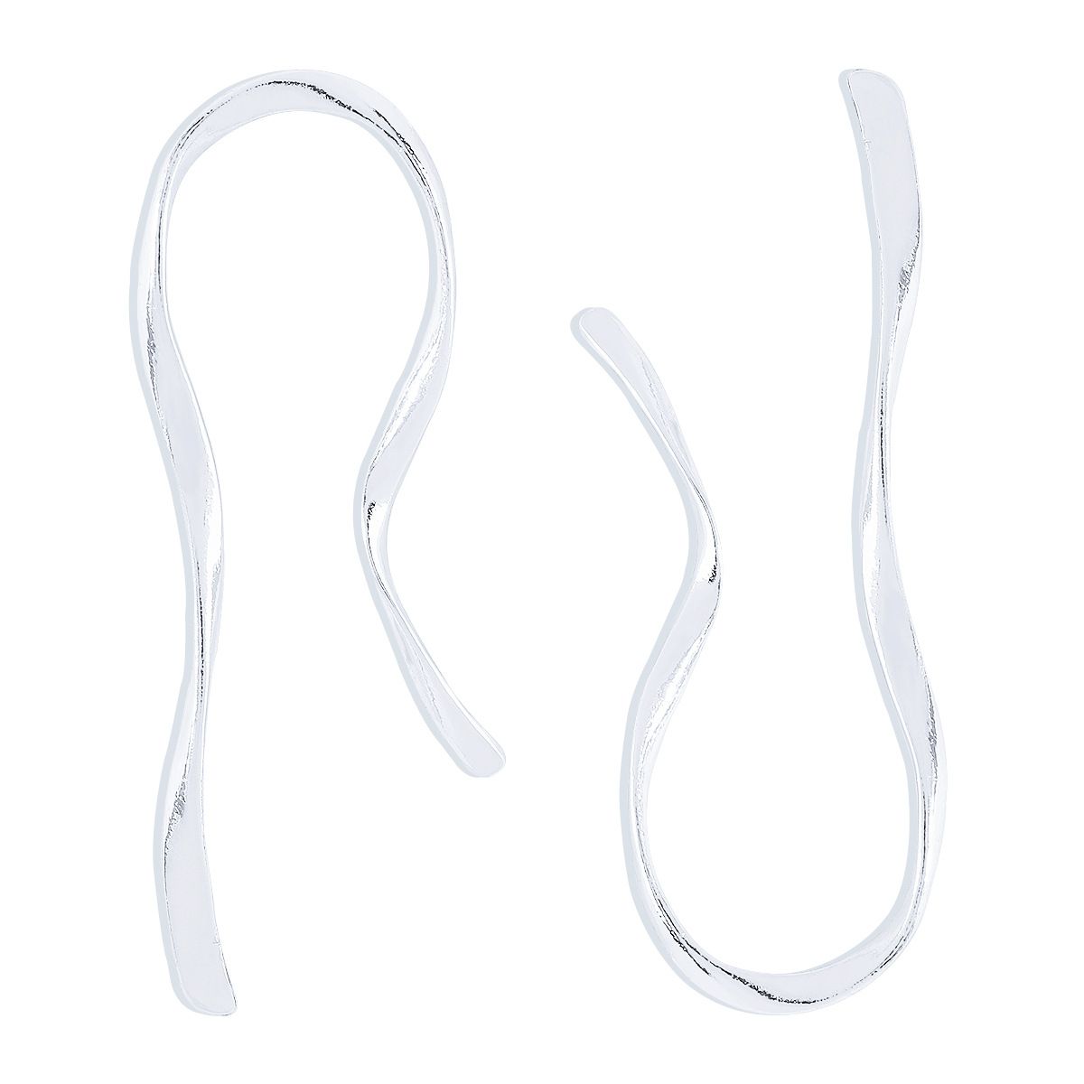 11659 simple and exaggerated asymmetrical metallic ZA niche curved alloy earrings for women_ipsvogv.com