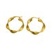 Electroplated Titanium Steel Retro Embossed Twist Large Earrings_ipsvogv.com
