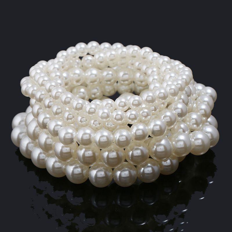 Personalized And Fashionable Beige Multi-layer Bead Pearl With Feminine Temperament, Personalized Bracelet Accessories_ipsvogv.com