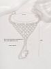 Fashion Personalized Mesh Water Chain With Finger Back, Trendy Style Full Dia Accessories_ipsvogv.com