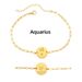 Unisex Jewelry Fashion New Real Gold 12 Constellations Stainless Steel Real Gold Diamond Color Preserving Unisex Thin Bracelet_ipsvogv.com
