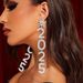 Rhinestone snowflake number 2025 women's pendant long earrings geometric tassel pendant earrings_ipsvogv.com