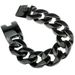 316L Stainless Steel Black Tone Curb 24mm Solid Heavy Bracelet Jewelry_ipsvogv.com