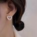 Women's earrings silver love earrings for women, versatile niche design earrings, simple light luxury style earrings_ipsvogv.com