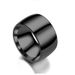 Fashionable Titanium Men's Wide Edition Stainless Steel Glossy Ring Jewelry_ipsvogv.com