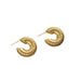 Metal earrings, hollow gold stripe earrings, hip-hop punk style circle street shot jewelry earrings_ipsvogv.com