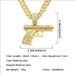 Hip hop exaggerated and cool diamond studded gun necklace pendant full of diamonds Cuban chain trendsetter niche_ipsvogv.com