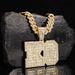 New Hip Hop T Square Diamond Letter Neckl Pendant Light Luxury Exaggerated Alloy Full Diamond KO Letter Hip Hop_ipsvogv.com