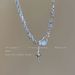 1054 Positive 【 Reviews ! 】 White Moonlight Cross Zircon Necklace For Women's Summer Sweet Cool Spicy Girl Style 【 】_ipsvogv.com