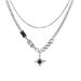 double layer necklace hip hop design niche personality accessories advanced men and women clavicle necklace_ipsvogv.com