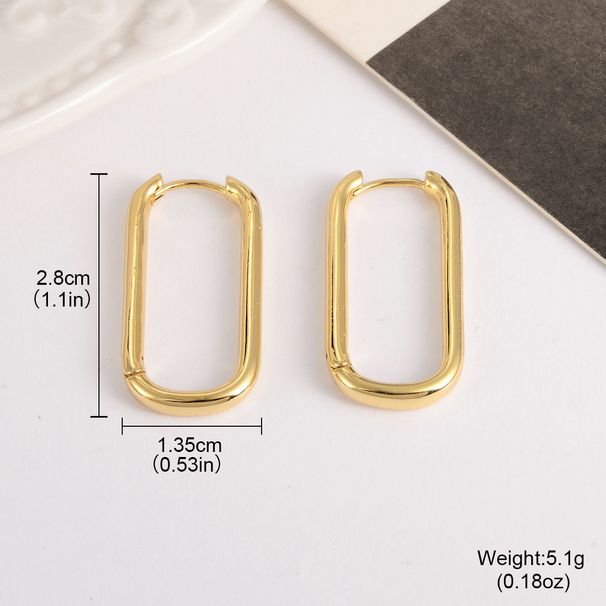 Simple Metal Style Oval Simple New Earrings Female Personality Niche Earrings Light Luxury High End Summer Earrings_ipsvogv.com