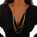 Long Multi-layer Woven Flat Snake Bone Chain Necklace Women's 2025 New Niche Design Fashion Travel Photography With Jewelry Tide_ipsvogv.com