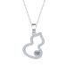 Women's Jewelry Silver Diamond Gourd Necklace Creative Gold Plated Zircon Hollow Pendant Clavicle Chain Jewelry_ipsvogv.com