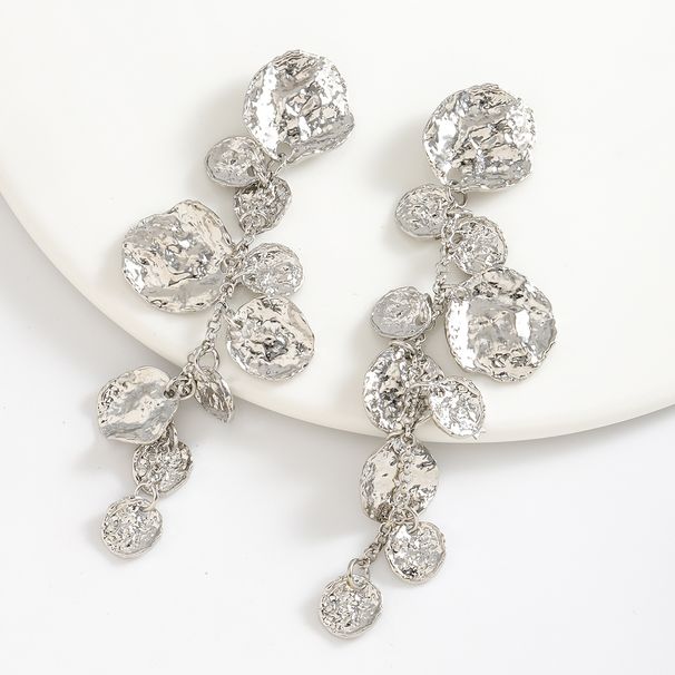 Golden long petal earrings niche leaf mood fashion earrings_ipsvogv.com
