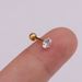 new stainless steel zircon small earrings threaded flower ear bone studs hot selling body piercing jewelry_ipsvogv.com