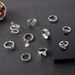 Specially Crafted Butterfly Snake Shaped Dice With Five Pointed Star Hollow Out 10 Piece Set Ring_ipsvogv.com