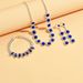 New Wedding Photography Women's Clothing Accessories Blue Earrings Necklace Set 610_ipsvogv.com