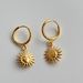 Unisex Fashionable Niche INS Retro Style Medieval Face Sun Pendant Earrings_ipsvogv.com
