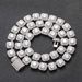 Meisa 10mm Wide Rock Sugar Chain Zircon Flip Style Men's Necklace Fashion Accessories_ipsvogv.com