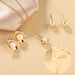 Simple Design Geometric Brass Real Gold Electroplated Earrings Light Luxury Style Trendy Versatile Necklace Jewelry Set_ipsvogv.com