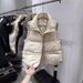 Women's Clothing autumn hot style stand collar down cotton vest small size versatile fashion cotton vest waistcoat jacket trendy_ipsvogv.com