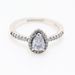 Women's Jewelry Shining Pear Shaped Halo Ring Fashionable Light Luxury Fire Pear Water Drop Diamond Ring Paper Ring Gift Surprise_ipsvogv.com
