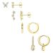 Unisex Fashion Flower Gold Hoop Earrings Are Fully Inlaid With Zirconium And Brass Electroplated Earrings, Simple And Elegant Female Earrings_ipsvogv.com
