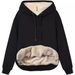 Women's Clothing warm pocket hooded sports sweatshirt jacket_ipsvogv.com