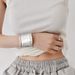 Irregular and exaggerated three-dimensional wide with irregular personality, women's geometric metal ripple bracelet_ipsvogv.com