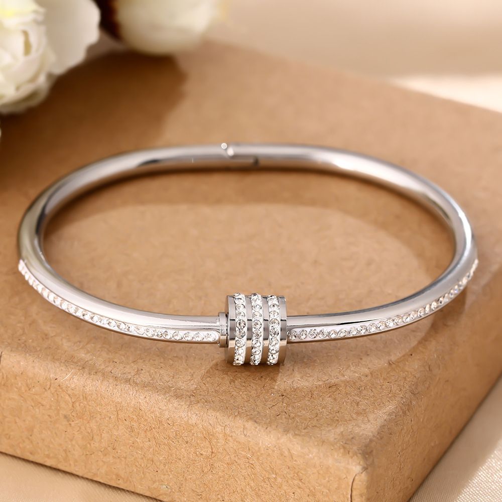 Hot Selling Titanium Steel Women's Waist Set With Diamonds, Fashionable And Simple Creative Bracelet, Hand Accessories_ipsvogv.com