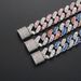 12mm Micro Paved Pink White Zircon Cuban Chain Bracelet Hip Hop Accessories_ipsvogv.com