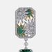 Geometric Emerald Green High Carbon Diamond Earrings S925 Silver Colored Gem Light Luxury Earrings Retro All Match_ipsvogv.com