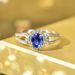 Cao Shi's Light Luxury Geometric Flower Ring, French Aristocratic Style, High-end Feeling, Rings, Fashionable_ipsvogv.com