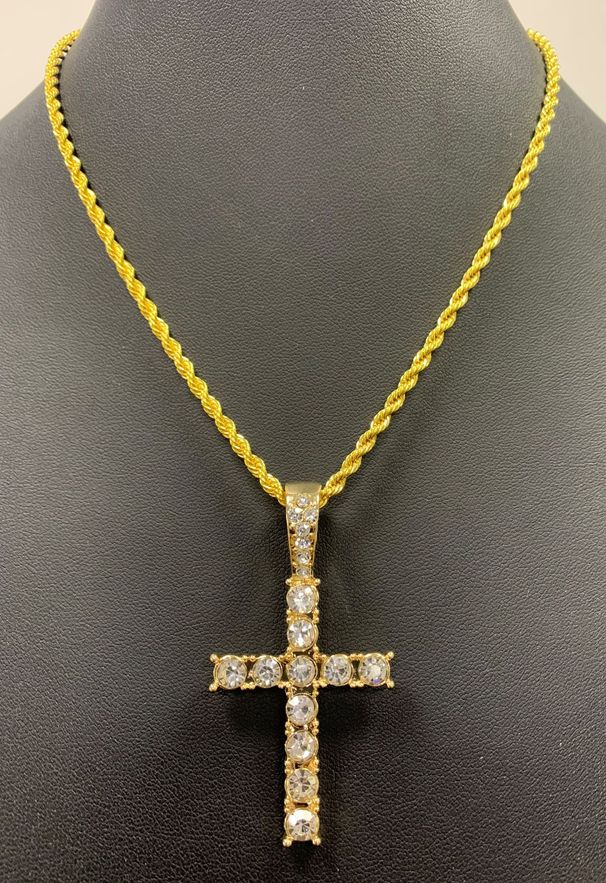 New Rhinestone Cross Necklace For Women With A Sense Of Luxury, Simple Luxurious, Niche Design, Pendant, Women's And_ipsvogv.com