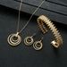 Women's Jewelry Set Middle Eastern Retro Light Luxury Temperament Ring Pendant Earrings Bracelet Three Piece Set_ipsvogv.com