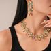 Light luxury style diamond-set flower water drop earrings necklace set fashion super flash niche high-end necklace women_ipsvogv.com