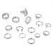 New Open Drop Joint Fashion Flower And Leaf Combination 15 Piece Set Ring_ipsvogv.com