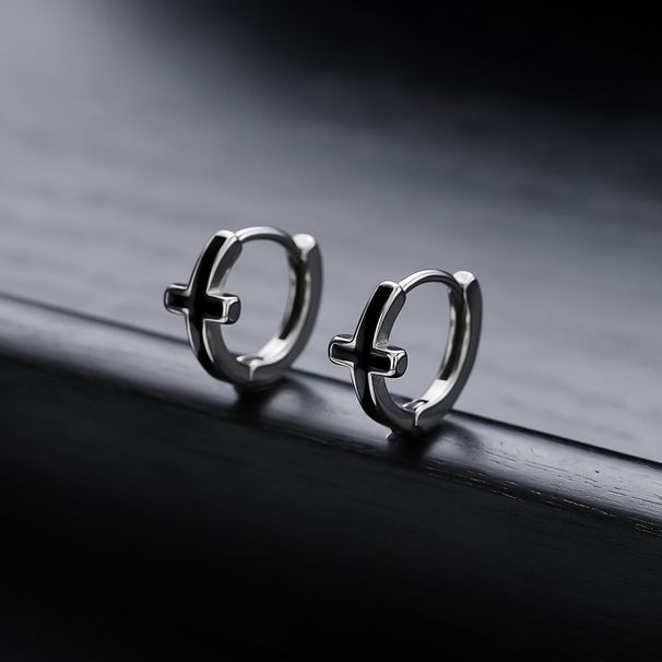 Cross Made Of Titanium Steel That Never Fades, With A Cool Fashionable Design. Exquisite Earrings For Women, High-end_ipsvogv.com