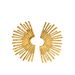 Small niche luxury fashion women's with personalized fan-shaped exaggerated design, electroplated high-end earrings_ipsvogv.com