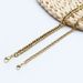 Stainless Gold, Woven, Double Button, Four Sided Ground Necklace, Titanium Steel, Thick And Wide Cuban Chain, Men's_ipsvogv.com