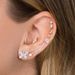 Unisex piercing earrings for women with micro inlaid zircon butterfly flower screw ear bone studs popular earrings_ipsvogv.com